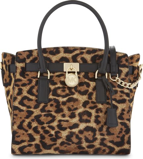 michael kors hamilton leopard large|Michael Kors Hamilton Large Bags & Handbags for Women.